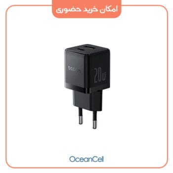 شارژر دیواری 20 وات بیسوس مدل Baseus Palm Fast 20W دو پورت