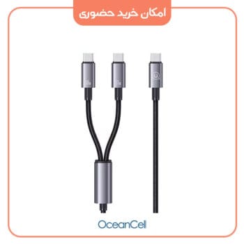 کابل تبدیل 1 به 2 TYPE-C یوسمز مدل USAMS US-SJ740 60W طول 120 سانتی متر