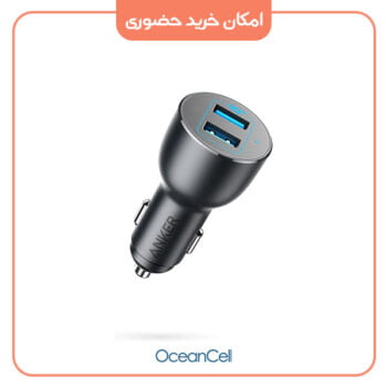 شارژر فندکی انکر 36 وات مدل Anker PowerDrive III 2-Port 36W Alloy A2729