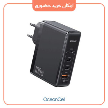 شارژر دیواری یوسمز مدل CC163 ظرفیت ۱۰۰ وات با ۴ پورت